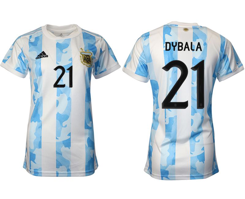 Women 2021-2022 Club Argentina home aaa version white #21 Soccer Jerseys->customized soccer jersey->Custom Jersey